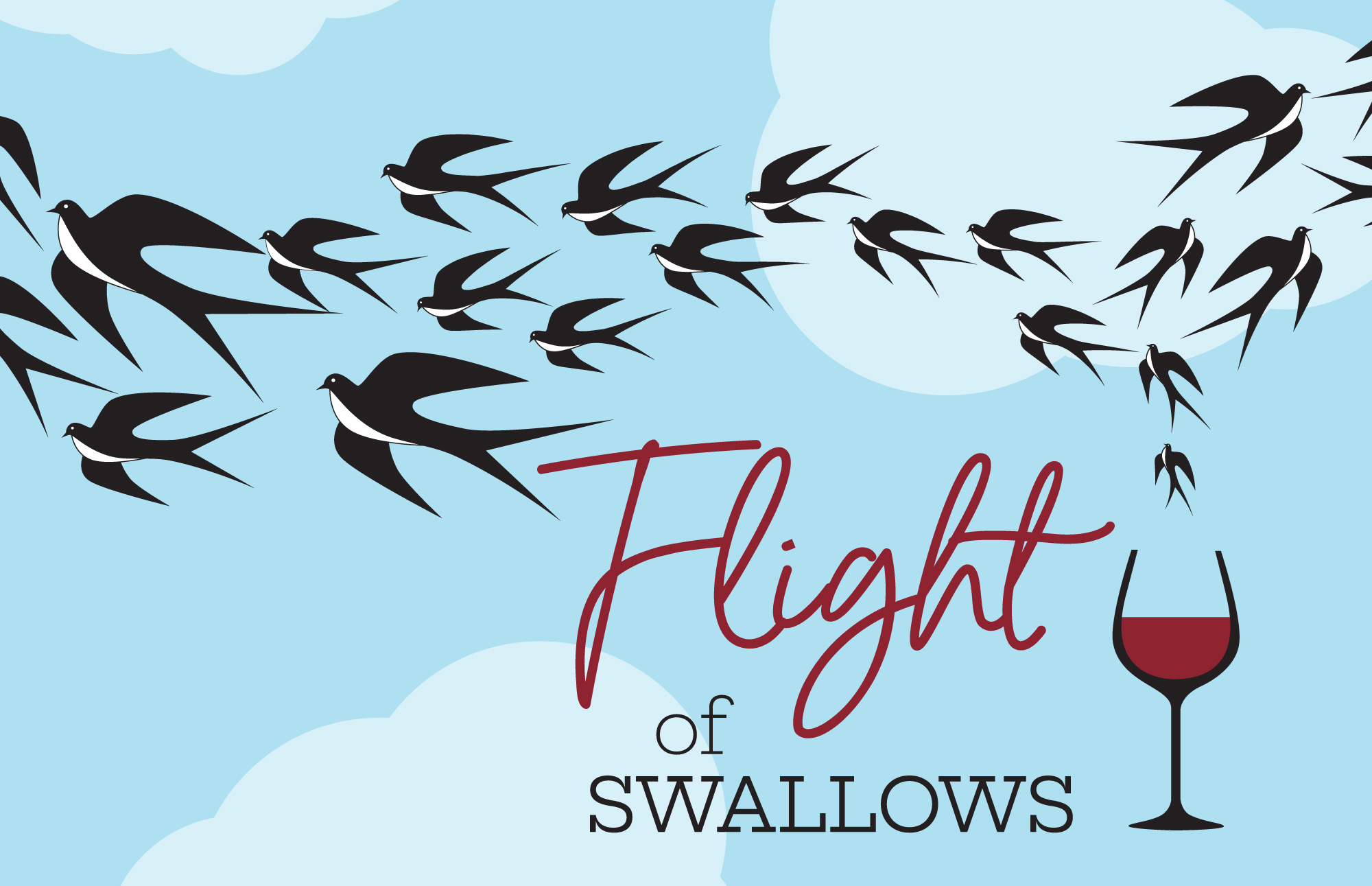 flight of swallows